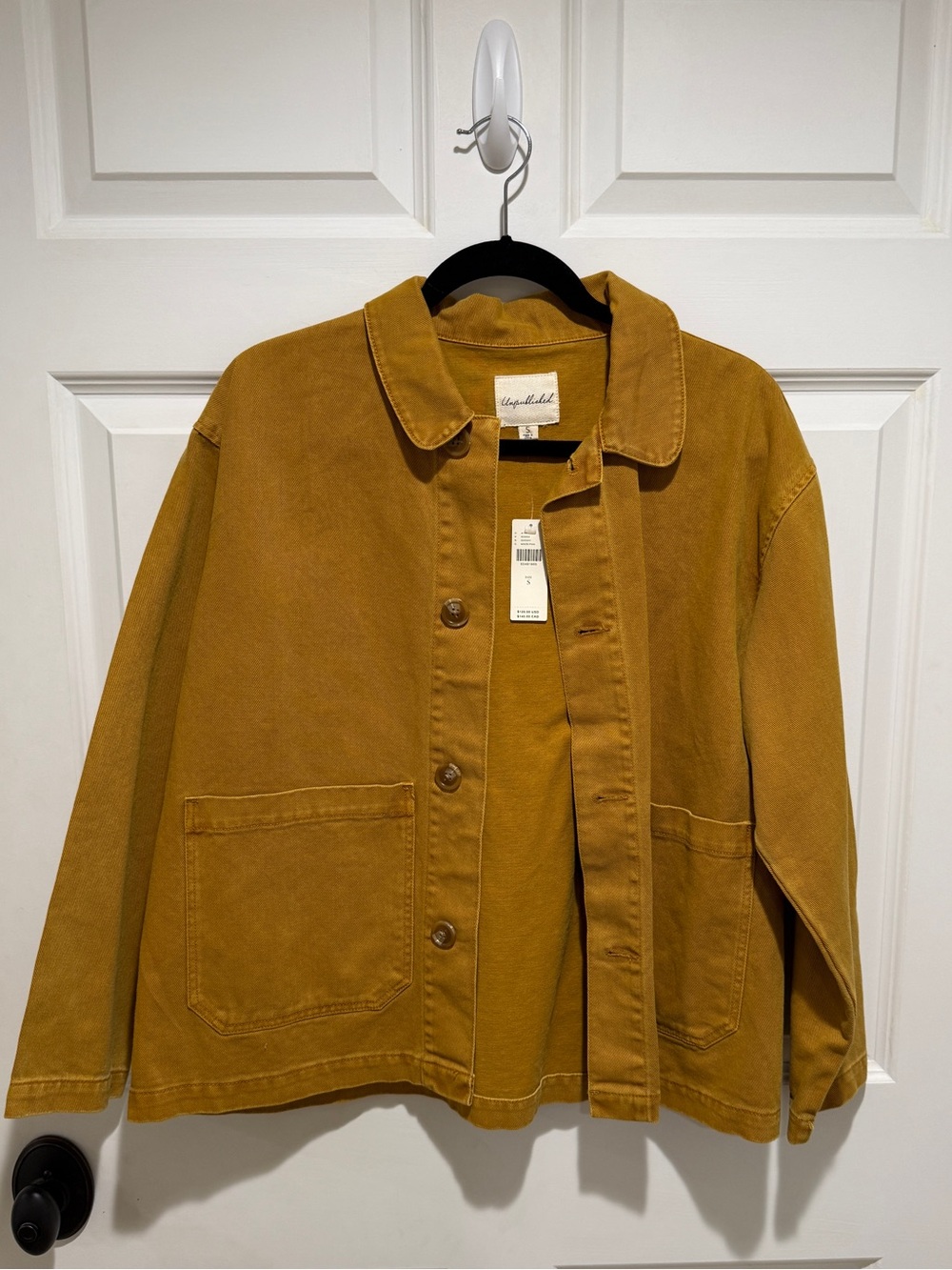 Publish Button-Front Jacket in Mustard Yellow